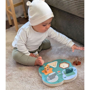 Puzzle animales 3d con sonido safari small foot 2