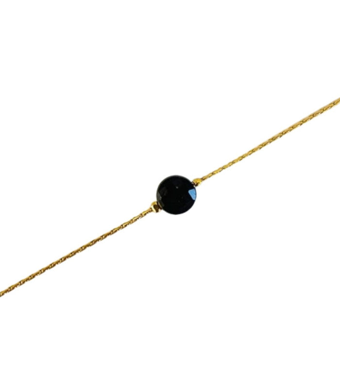 Pulsera mini moon negra litchi 1