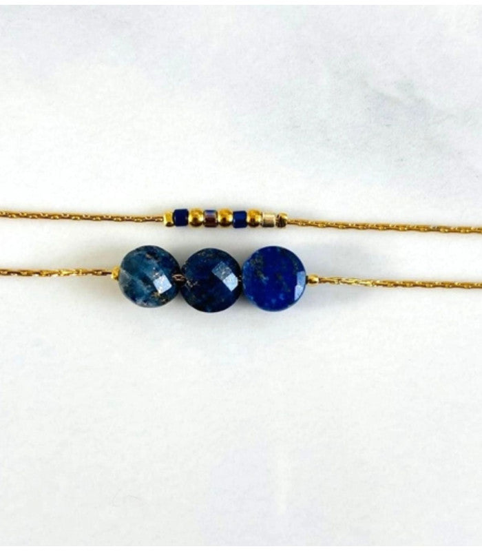 Pulsera doble luna mini moon marino litchi 2