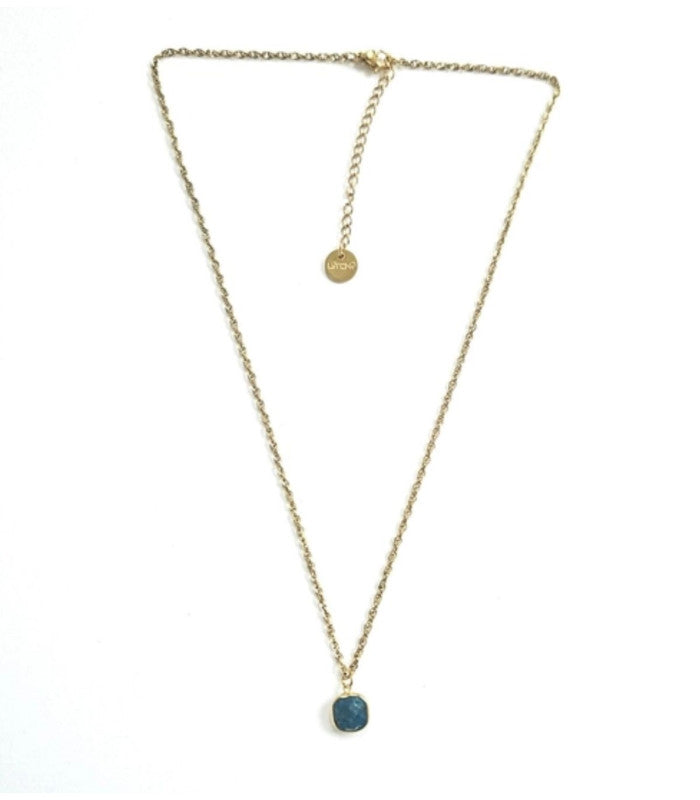 Collar cuadrado agata petroleo litchi 2