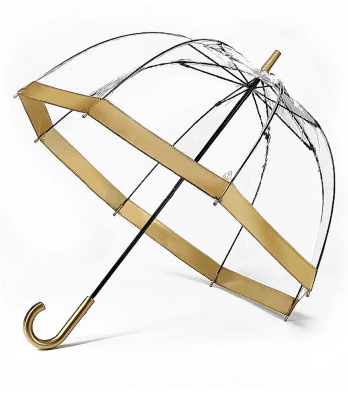 Paraguas birdcage transparente-dorado fulton 1