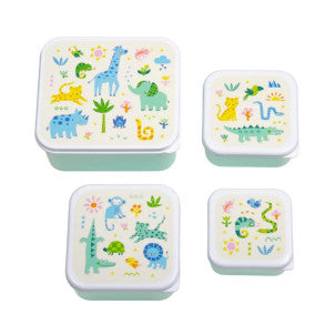 Set 4 cajitas merienda jungla a little lovely company 1