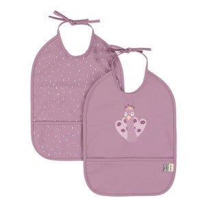 Pack 2 baberos impermeables mrs. peacock trixie 1