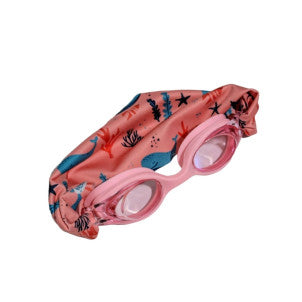 Gafas de natacion rosas con turbante ballenas dandini 1