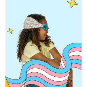 Gafas de natacion azul claro con turbante arcoiris dandini 2