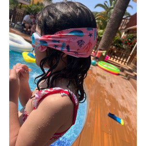 Gafas de natacion azul claro con turbante ballenas dandini 2