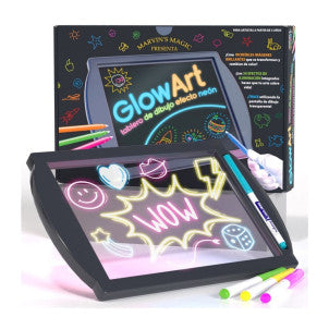 Tablero de dibujo neon glow art negro marvin's magic 1