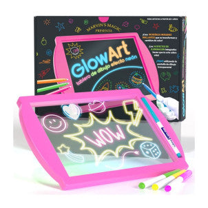 Tablero de dibujo neon glow art rosa marvin's magic 1