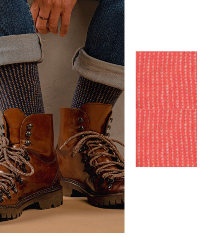 Calcetines zurich hombre orange woolsens 1