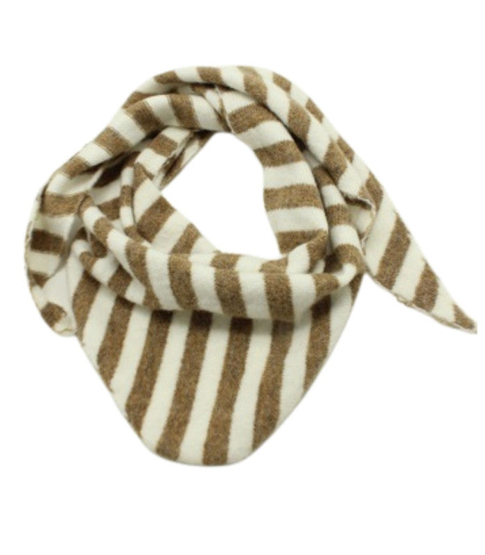 Fular triangular de punto a rayas beige atoll-palme 1