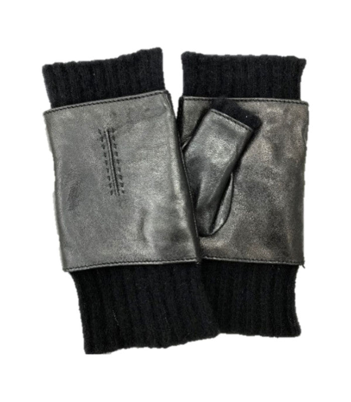 Mitones de piel de cordero s'amuser leira black 1