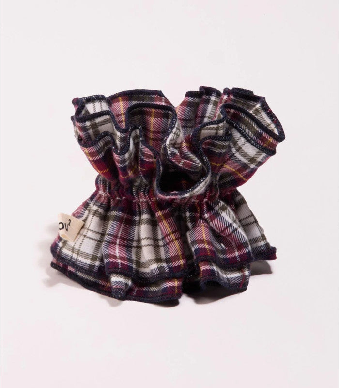 Scrunchie maxi chouchou tartan rouge 1