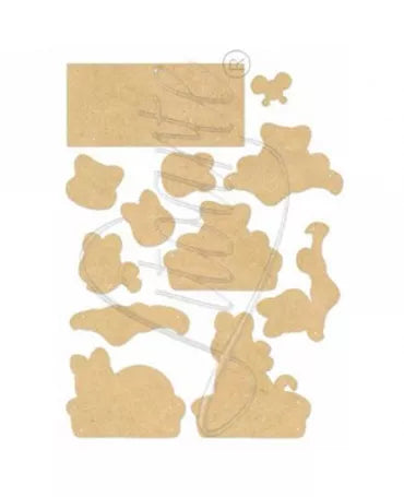 Madera Silueta KIT GATOS Litoarte 2