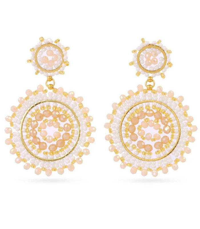 Pendientes largos solea vandala beige anartxy 1
