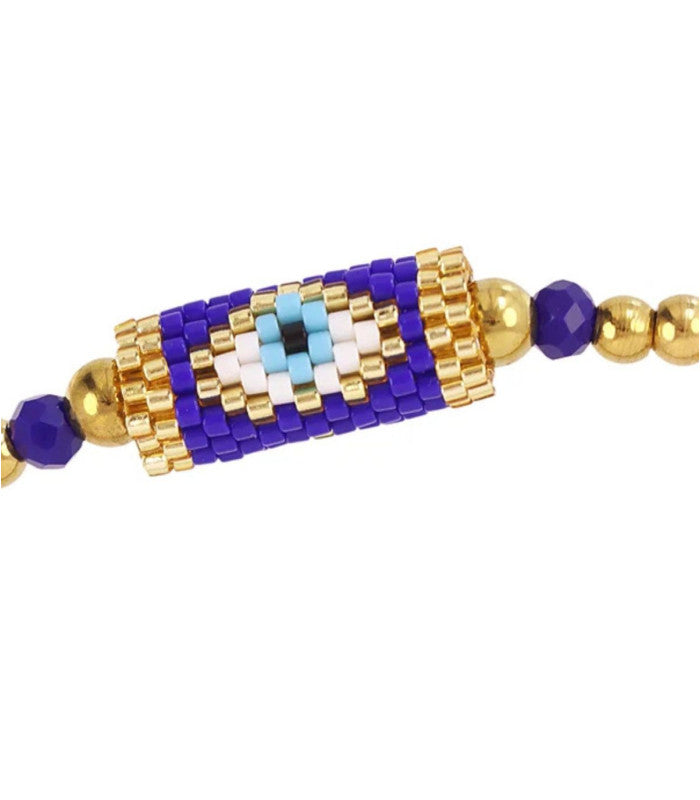Pulsera elastica miyuki ojo azul anartxy 2