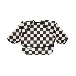 Babero impermeable c/mangas cuadros negro t-l tiny twinkle 1