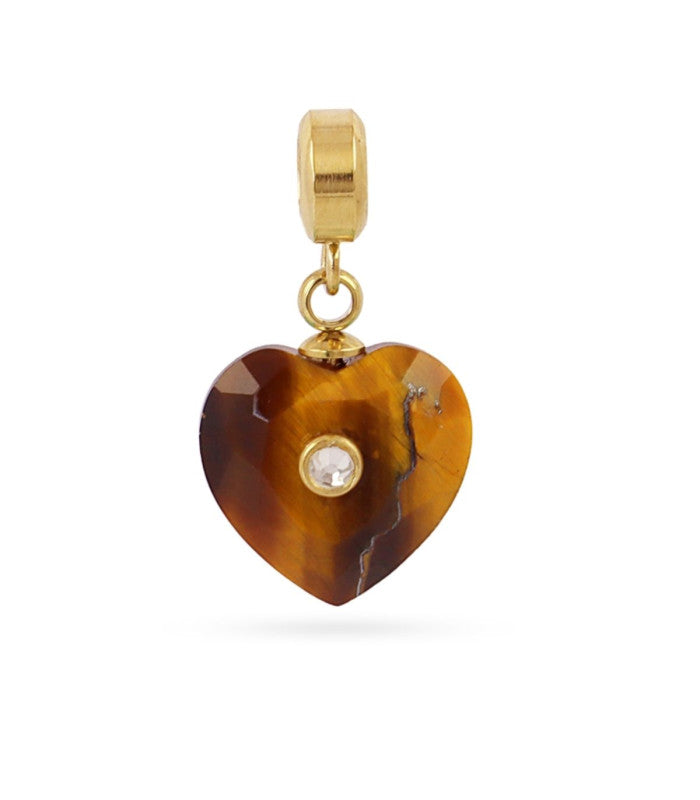 Charm corazon piedra circonita cafe anartxy 1