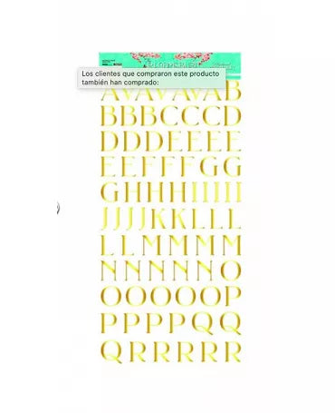 Chipboard THE BLOOMSBURY Alfabeto Capital Foil Vintage Odyssey 1