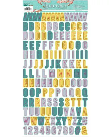 Chipboard THE BLOOMSBURY Alfabeto Mini Vintage Odyssey 1