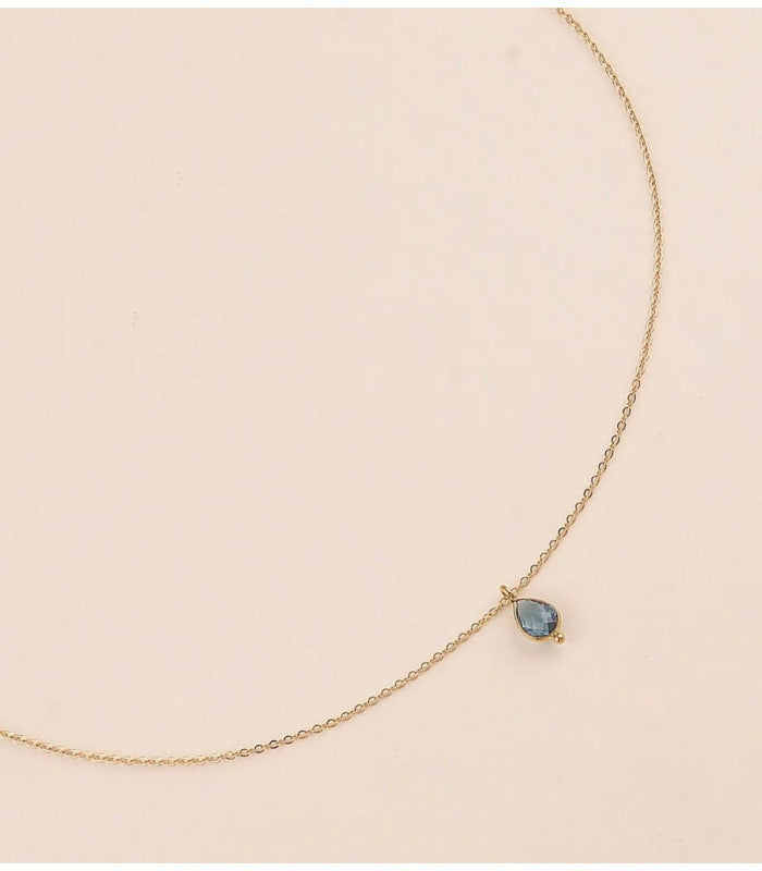 Collar cristal gota denim bohm paris 1