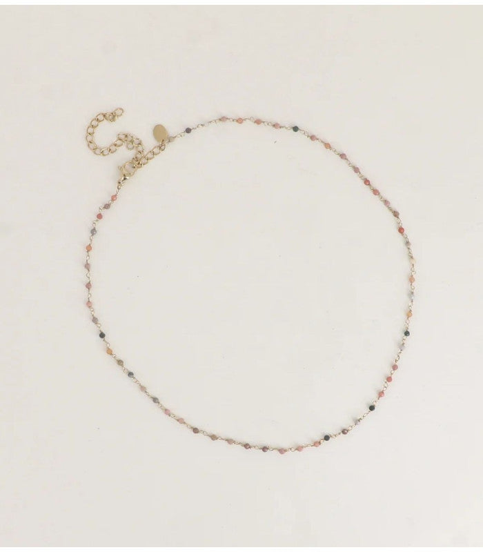 Collar fino piedras naturales agata multi rouge bohm paris 2