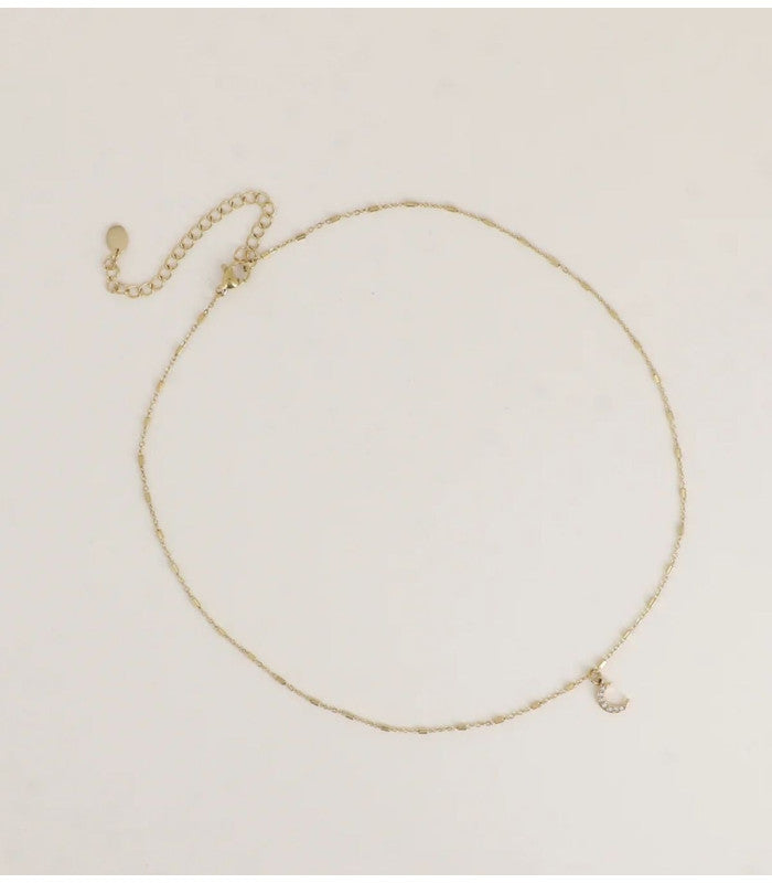 Collar luna circonitas dorado bohm paris 2