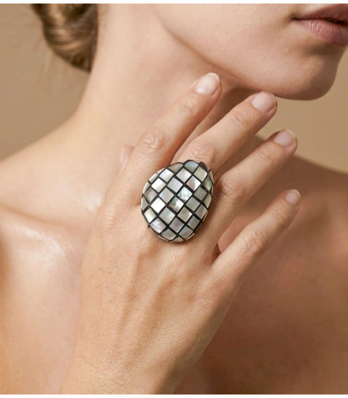 Anillo rivoli marqueteria nacar nature bijoux 2