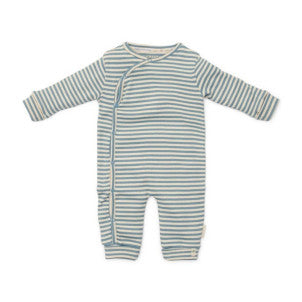 Pijama bebe rayas azul forest friends 2-4 meses little dutch 1