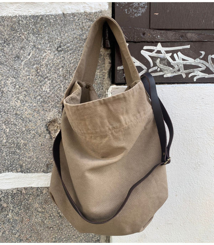 Bolso canvas grande beige skandal 1