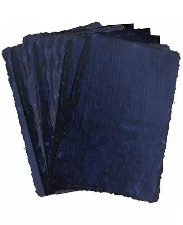 Papel Artesanal ALGODÓN 18x24cm Azul 10ud 1