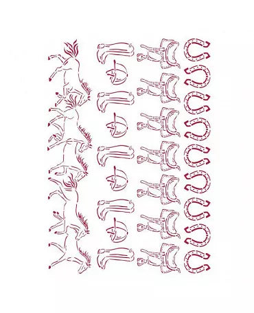 STENCIL Stamperia 21x29,7cm ROMANTIC HORSES Caballos Corredores 1