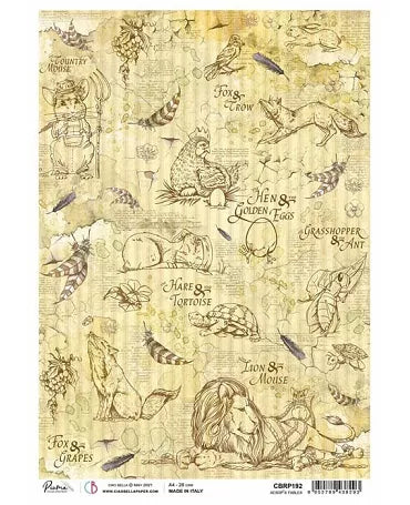 Papel arroz CIAO BELLA A4 Aesop's Fables 1