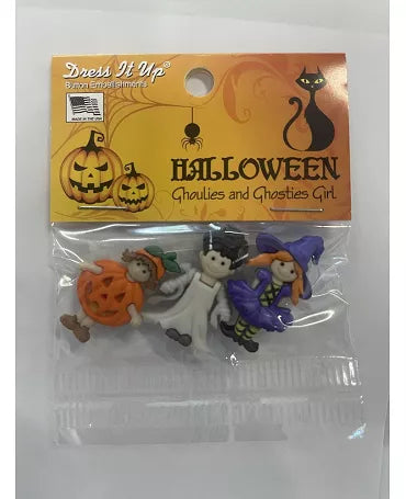 Botones HALLOWEEN Ghoulies 3pc 1