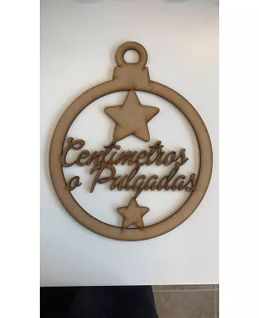 Madera bola Navidad personalizada 1