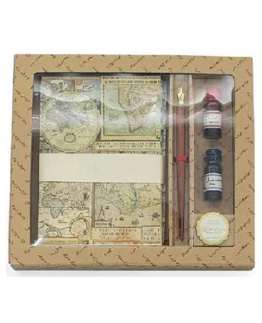 PLUMA SET DE ESCRITURA + 4 CUADERNOS CLASICO 1