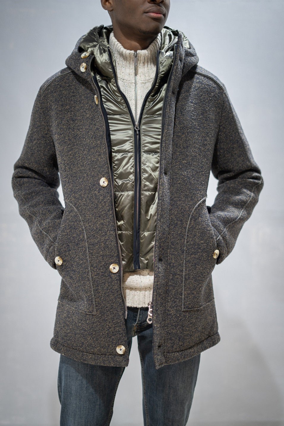 Abrigo marron Freeman Porter - Dendago