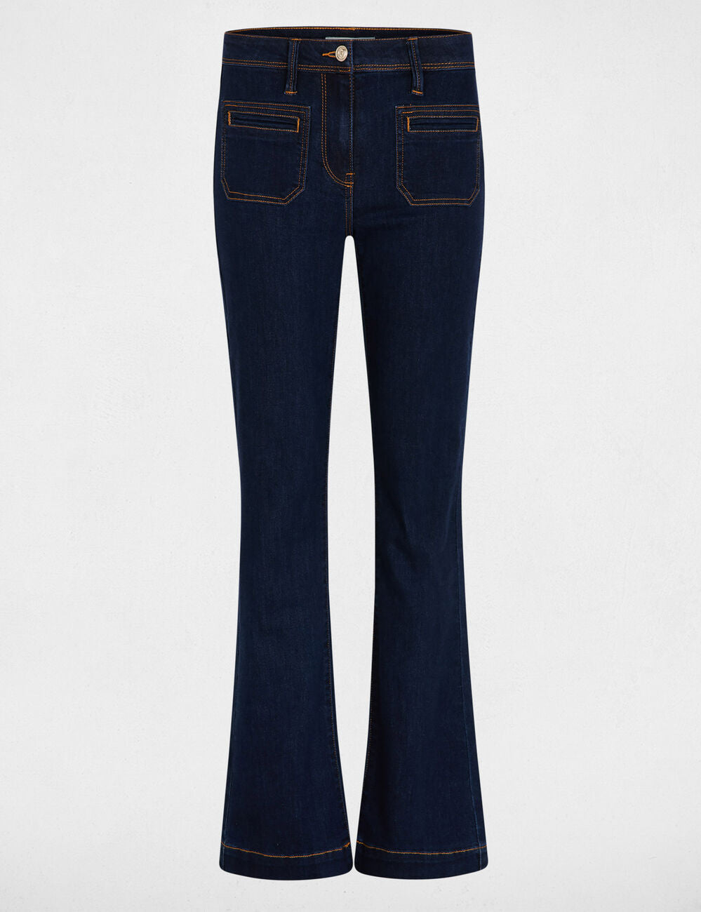 Vaqueros bootcut de tiro alto denim crudo Morgan