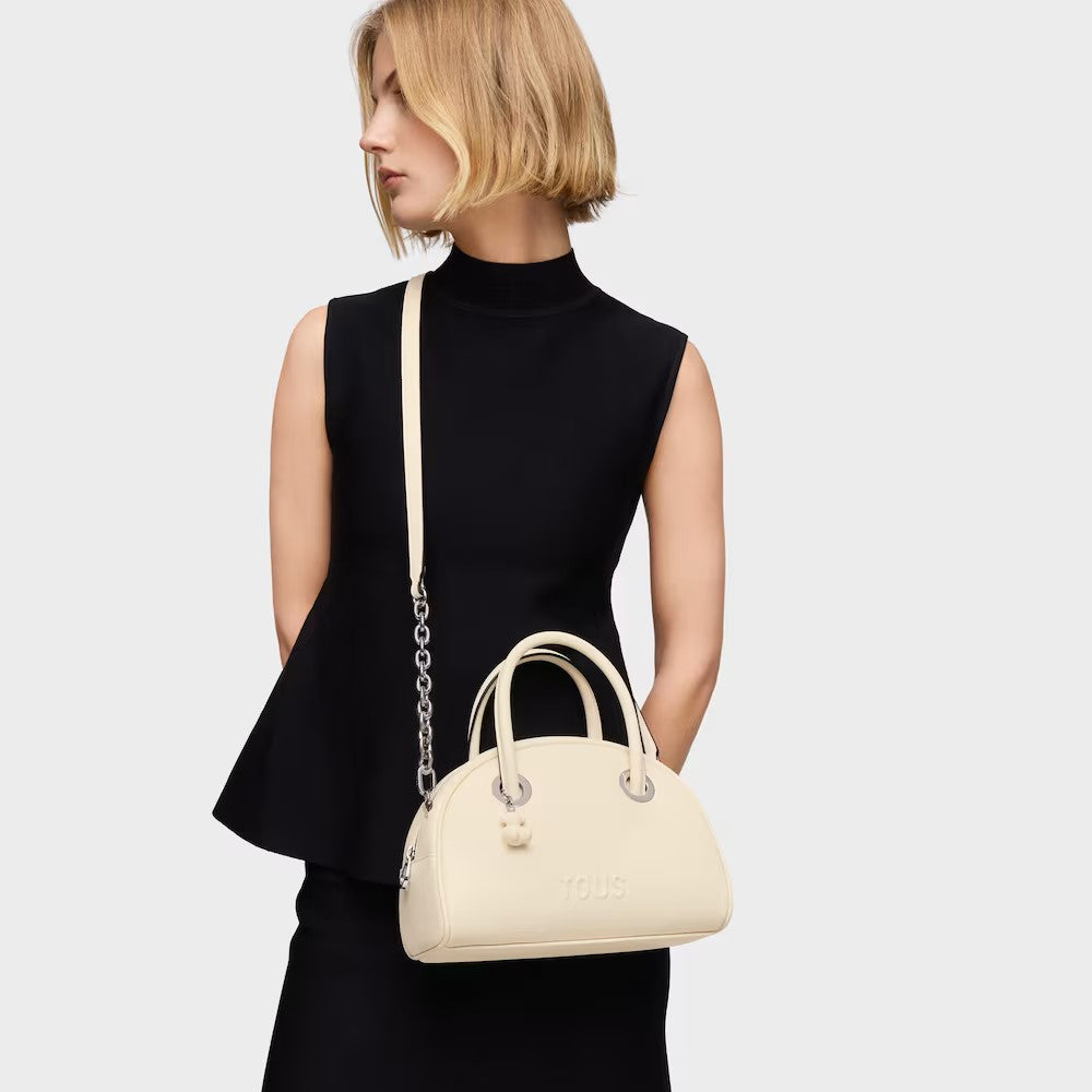 Bolso Tous Bowling Mediano Beige Poppy