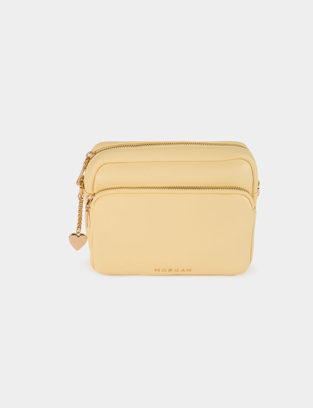 Bolso bandolera de polipiel amarillo pastel Morgan