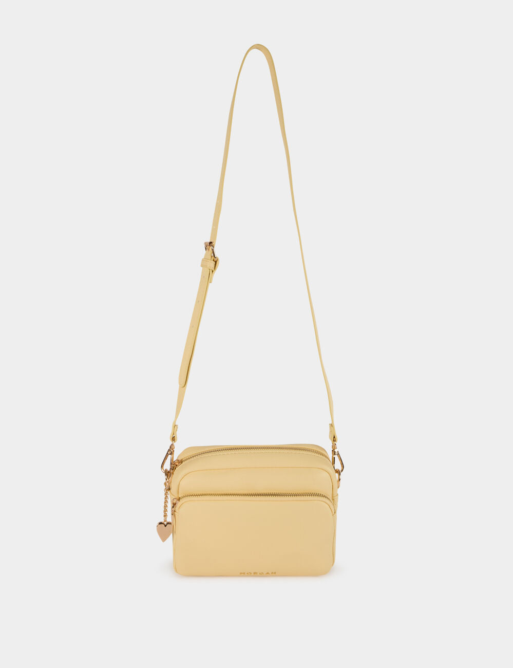 Bolso bandolera de polipiel amarillo pastel Morgan