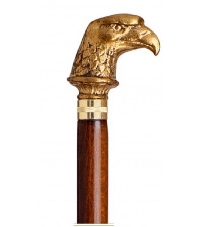 Bastón cabeza águila de Bronce lacado 1