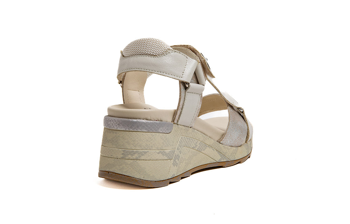 SANDALIA CUÑA IVORY CETTI