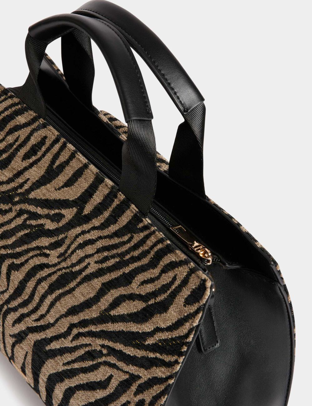 Bolso estampado de cebra multicolor Morgan