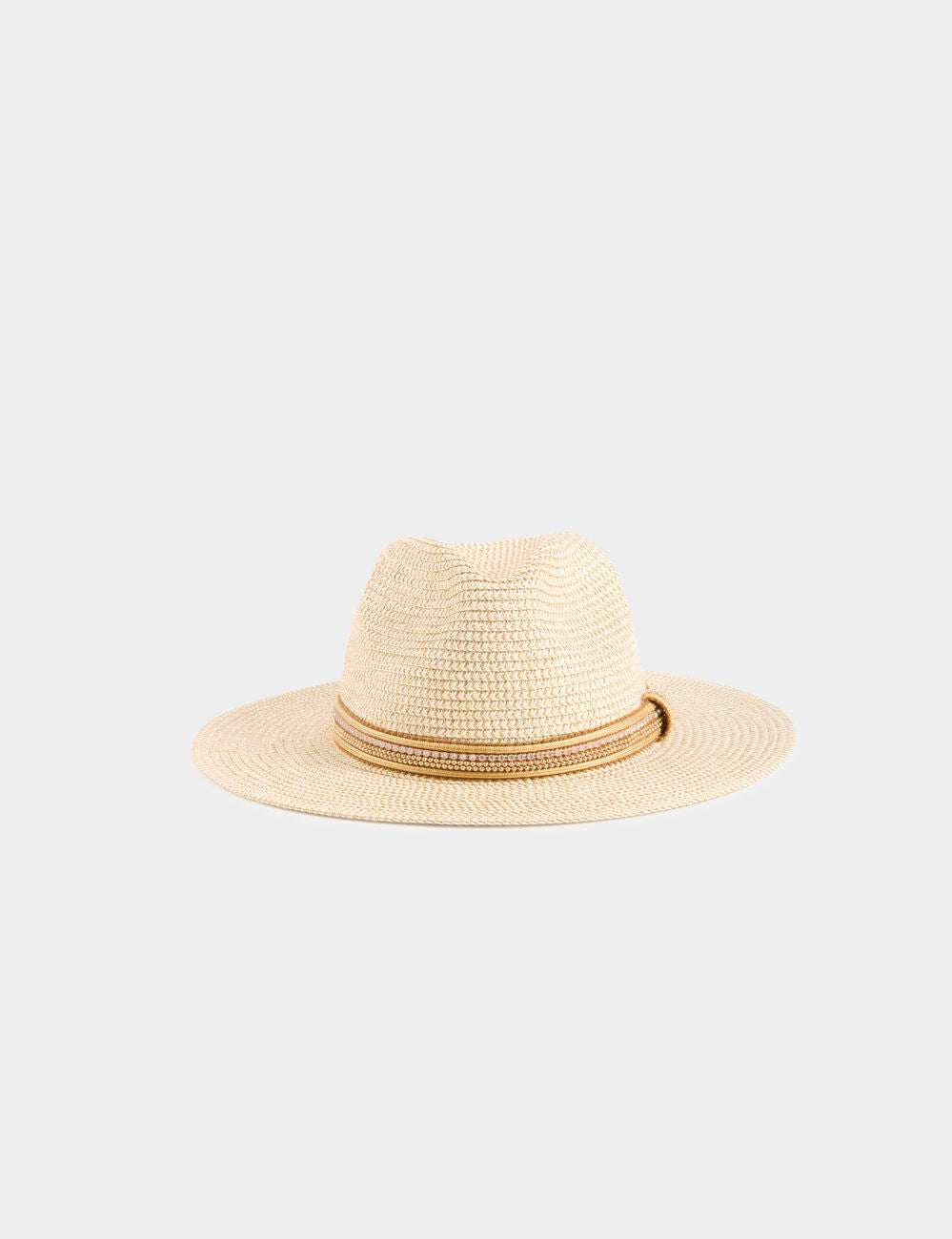 Sombrero trenzado beige Morgan