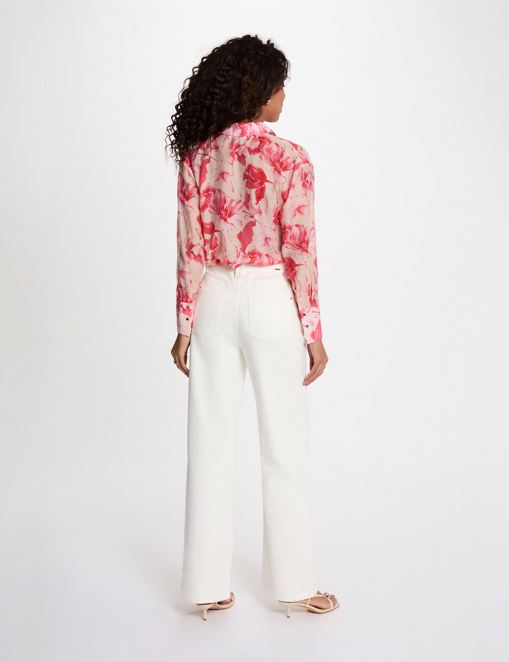 Camisa con cuello vuelto multicolor Morgan