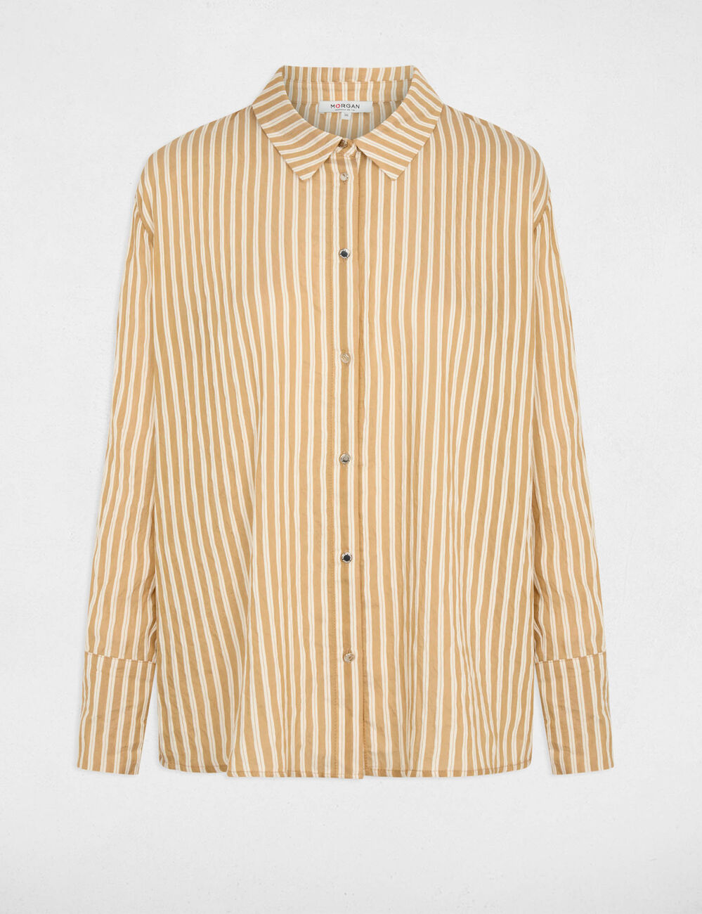 Camisa de rayas con cuello vuelto multicolor morgan