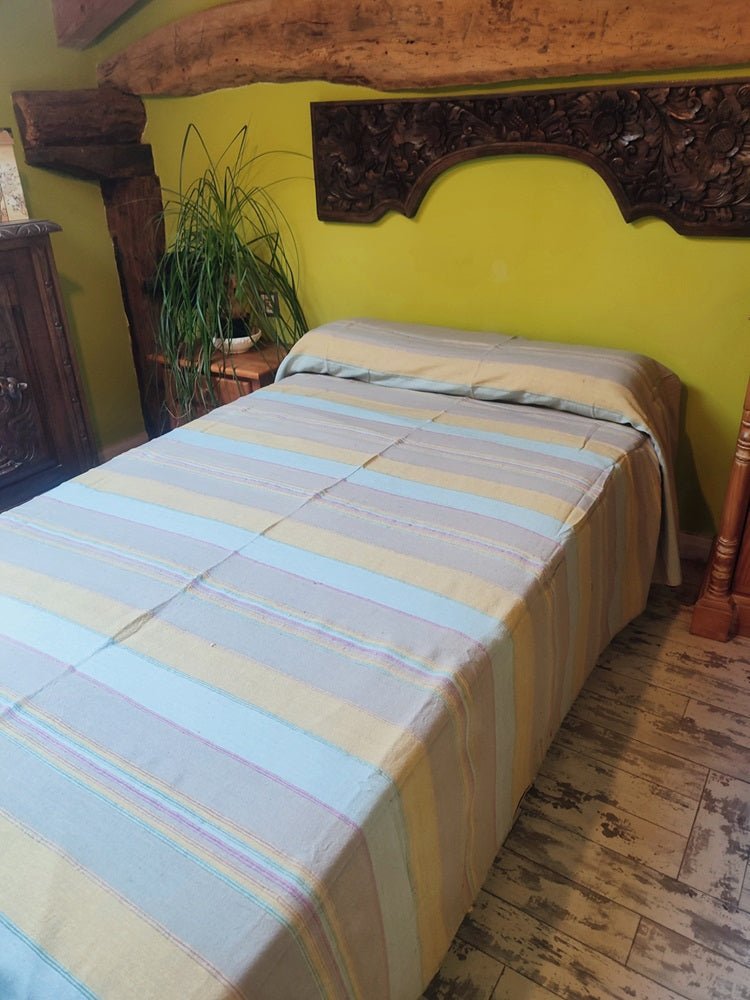 Colcha rústica de algodón de India modelo Bangalore - Dendago