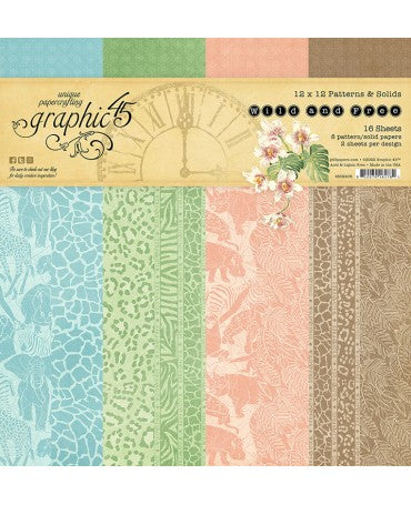 Colección 30x30 GRAPHIC 45 Wild and Free Patterns 1