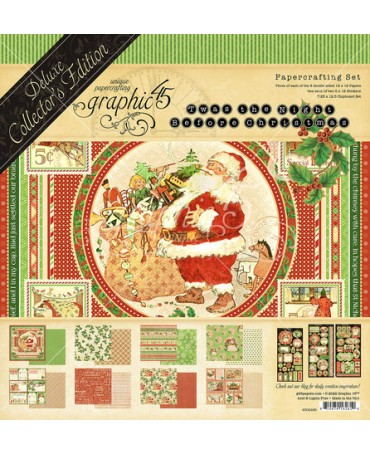 Colección 30x30 GRAPHIC 45 Twas the Night Before Christmas Deluxe Edition 1