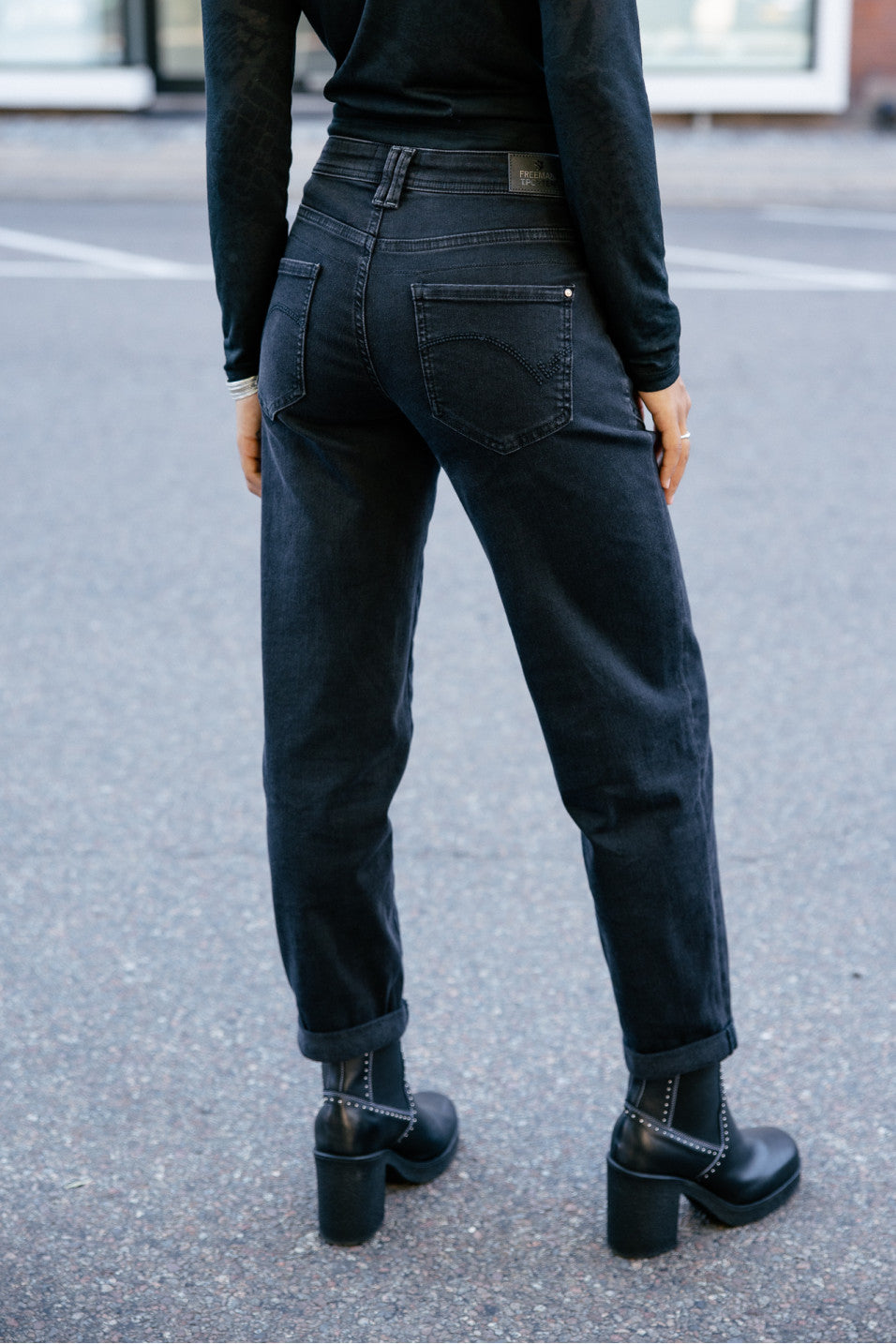 Pantalon negro tejano Edita S-SDM badass Freeman T.Porter